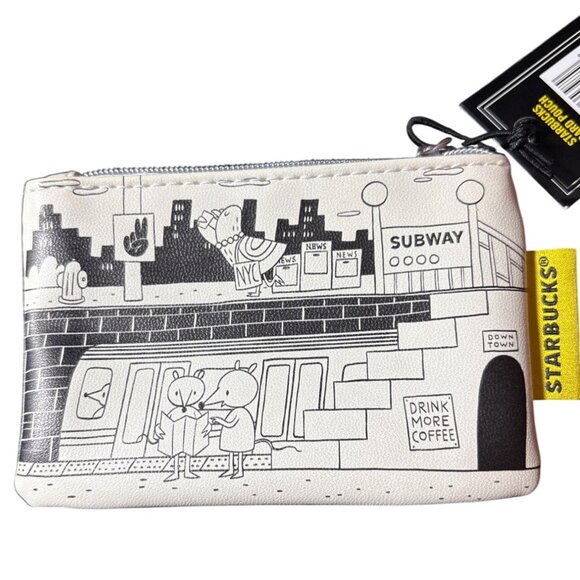 Starbucks New York City Collection Subway Theme Zipper Pouch NWT - Picture 3 of 3